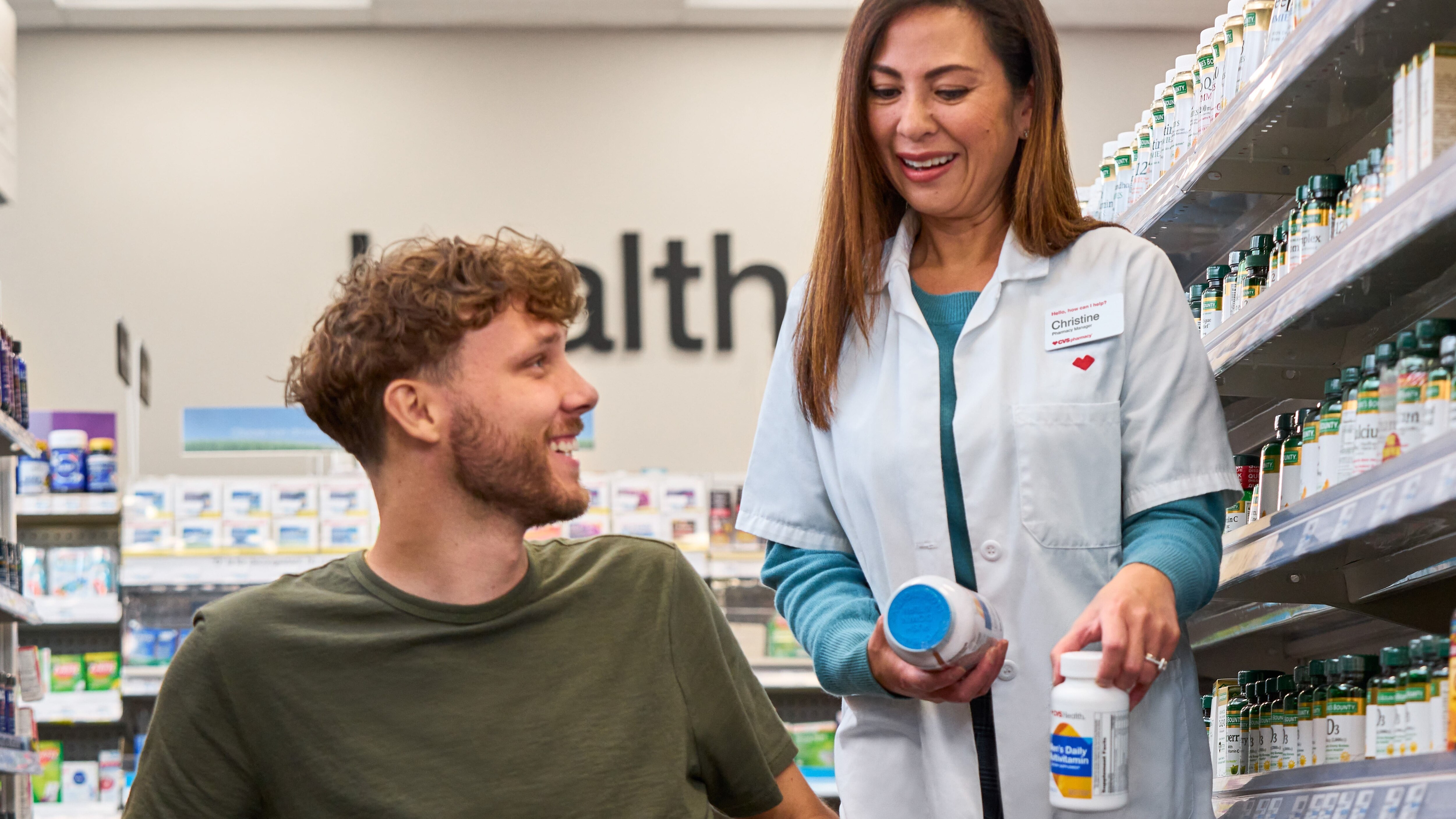 Pharmacist helping a customer