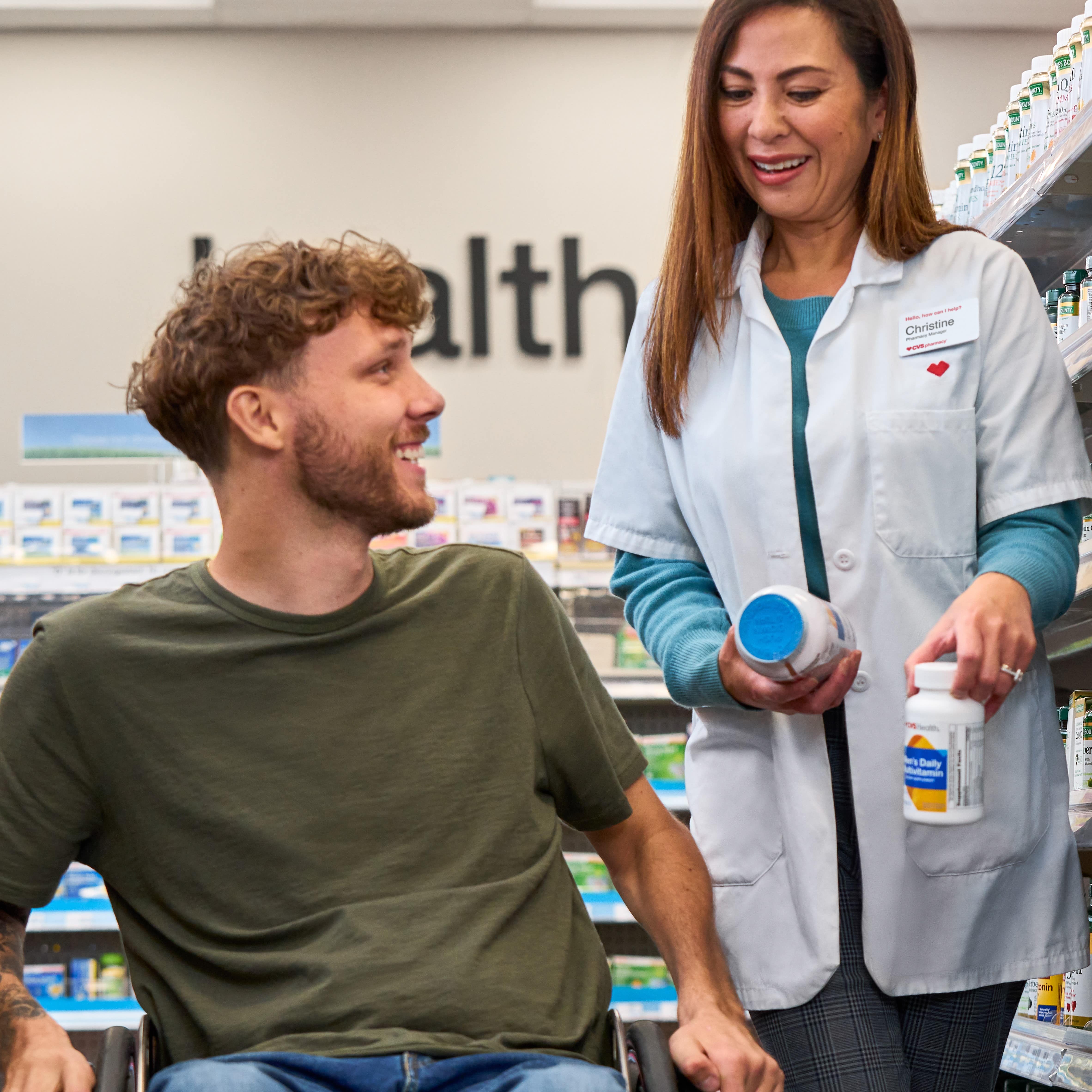 Pharmacist helping a customer