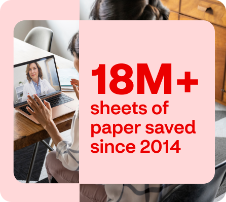 Over 18 million sheets of paper saved since 2014