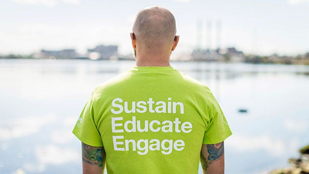 CVS Green Team member looking at a lake