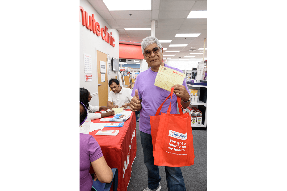 Resident of Jackson Heights, NY at a Project Health event