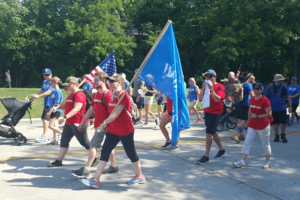 Team CVS walking during the 2018 March