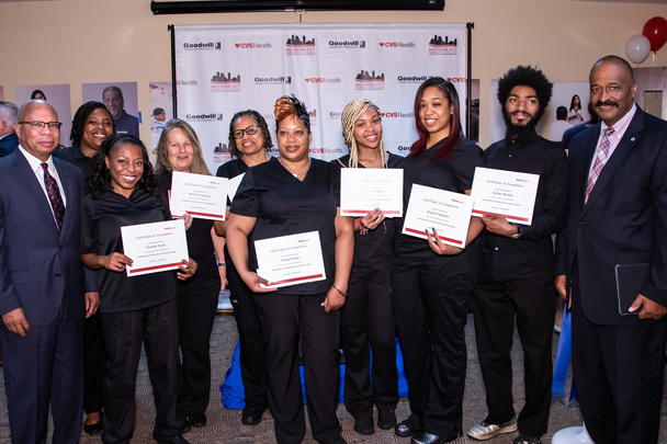 The first class of graduates from the Certified Pharmacy Technician program. 