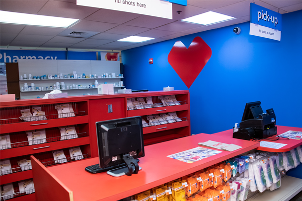 Interior shot of the new mock CVS Pharmacy.