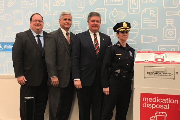 A photo from a recent medication disposal unit event in Rhode Island.