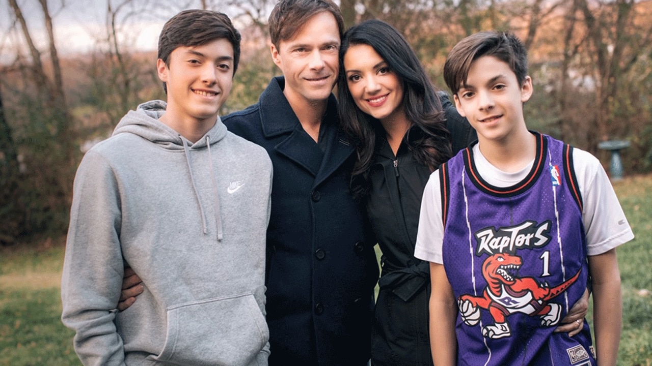 TV actor Erika Page White, pictured with her son, Justin, husband, Bryan, and son, Jackson (left to right).