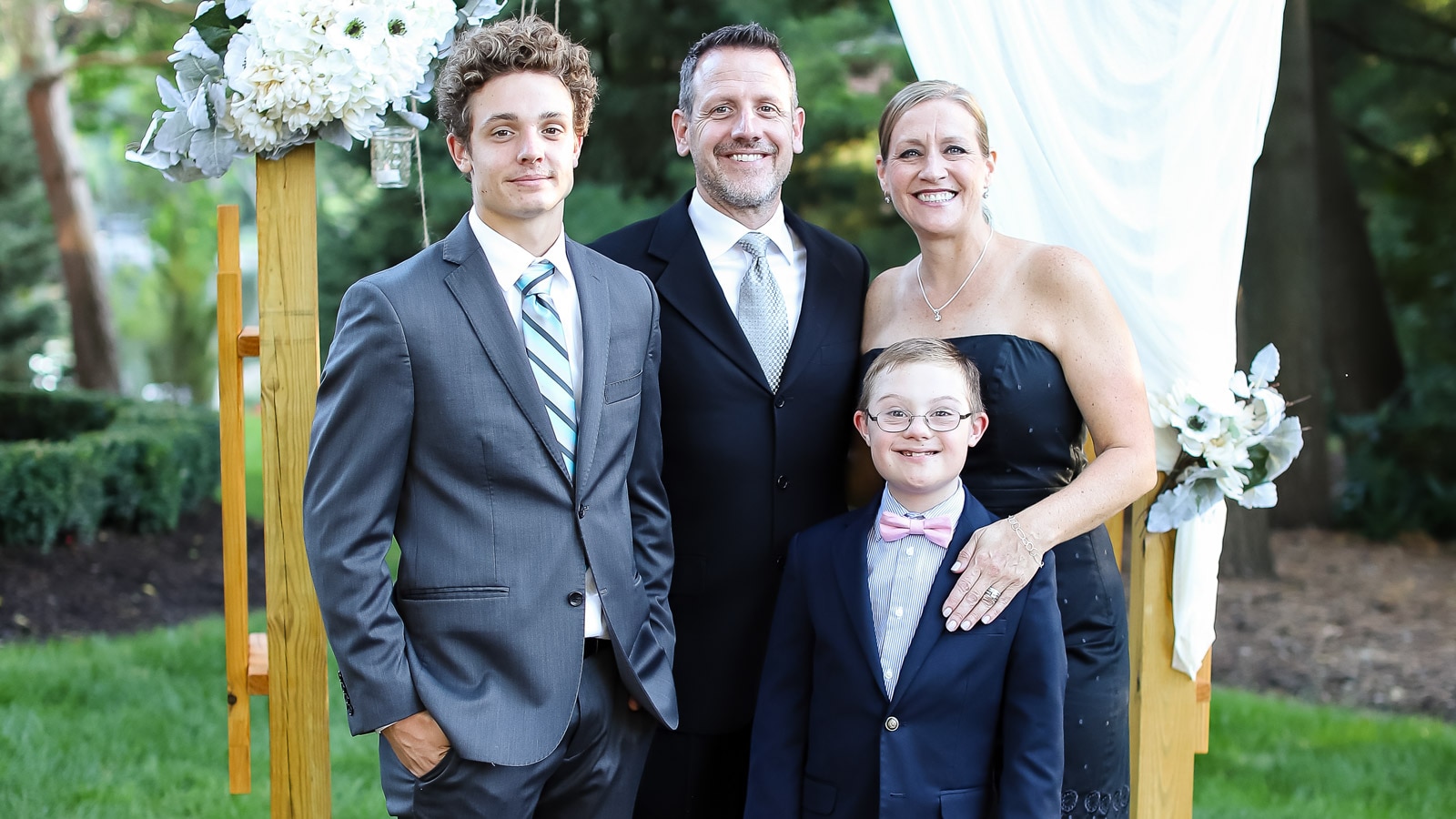 A family photo of Noah, Eric, Jennie and Christian Maike. 