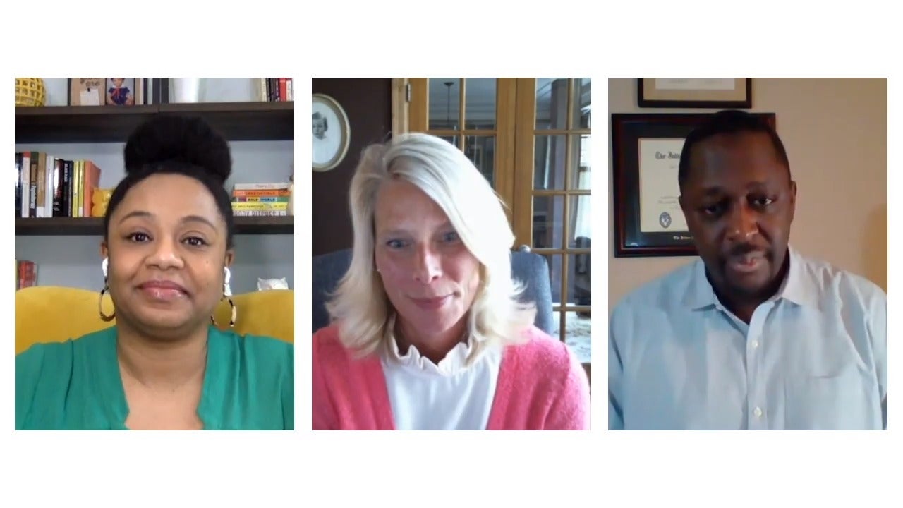 A three-person virtual panel discusses the importance of access to appropriate mental health resources for the Black community.