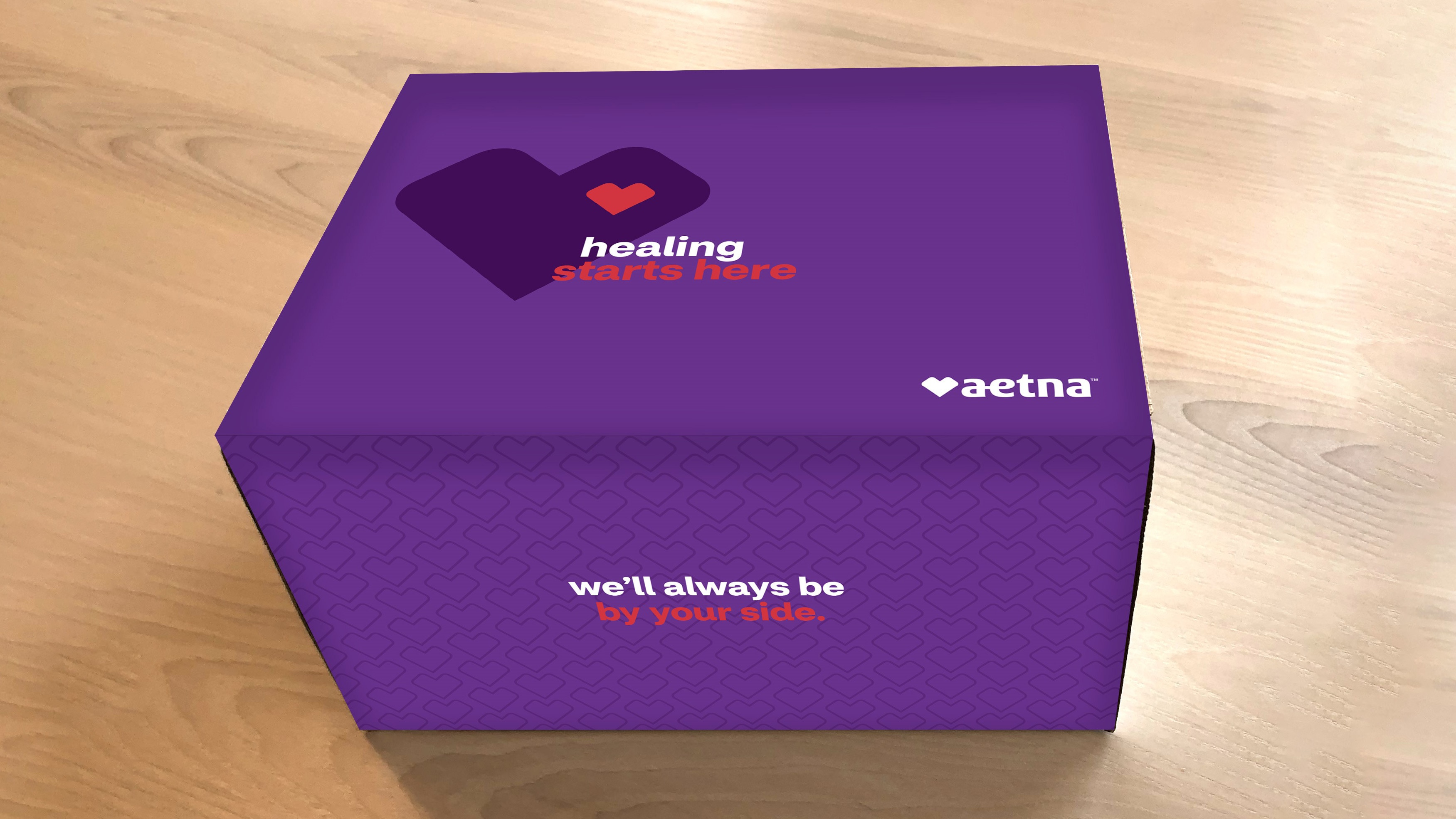 A COVID-19 care package, provided to members through the Aetna Healing Better program.