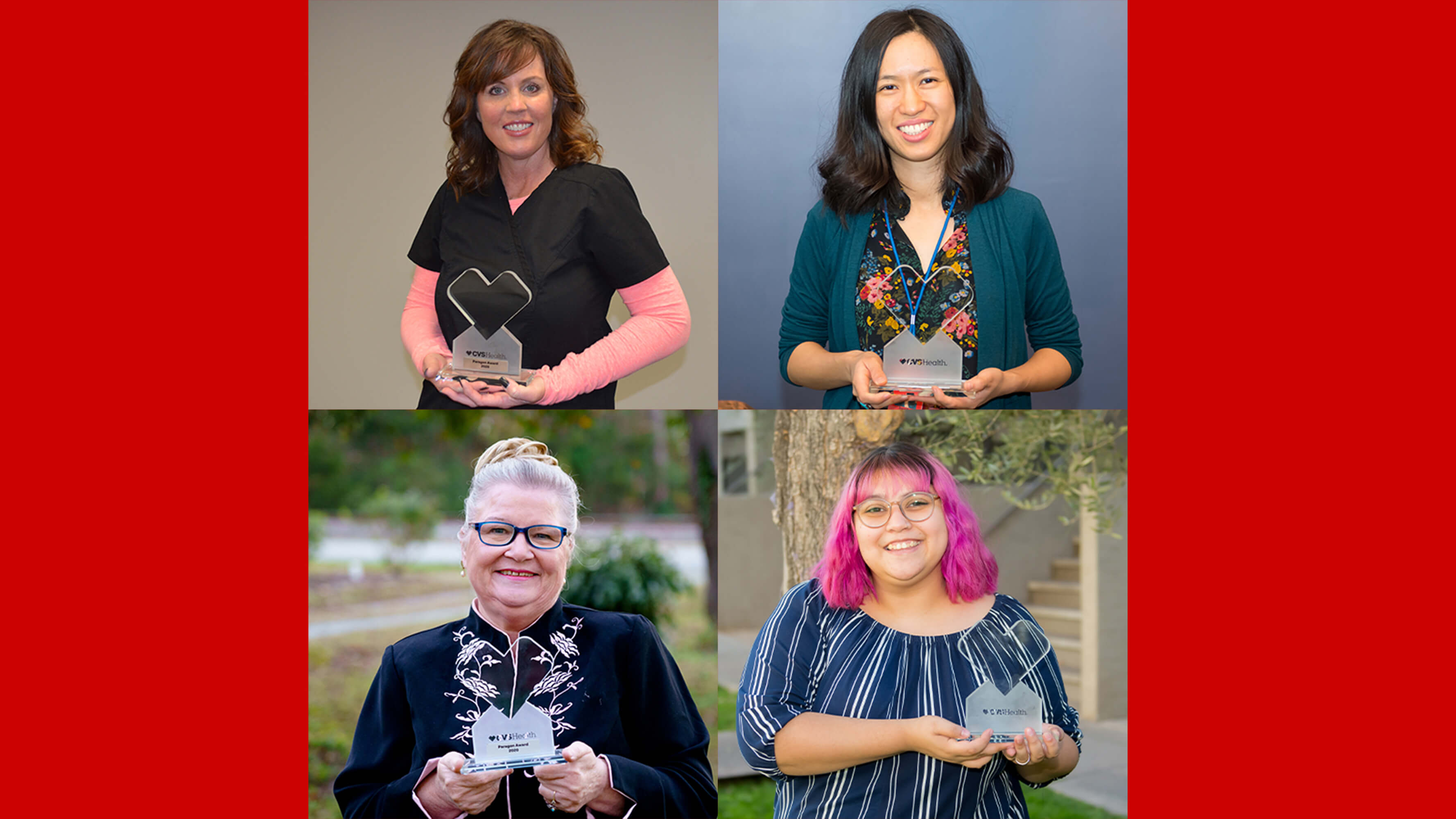 Group of headshots for the four winners of the Paragon Award