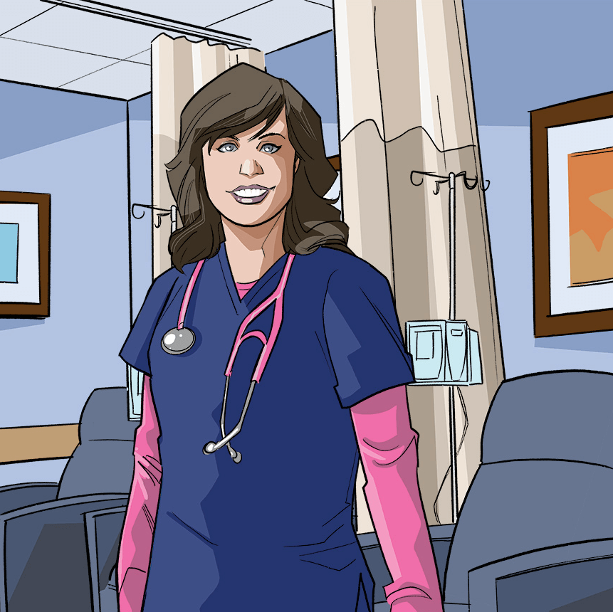 Caricature of Tiffany Frizzell, Primary Case Manager, Coram, in Columbia, MD