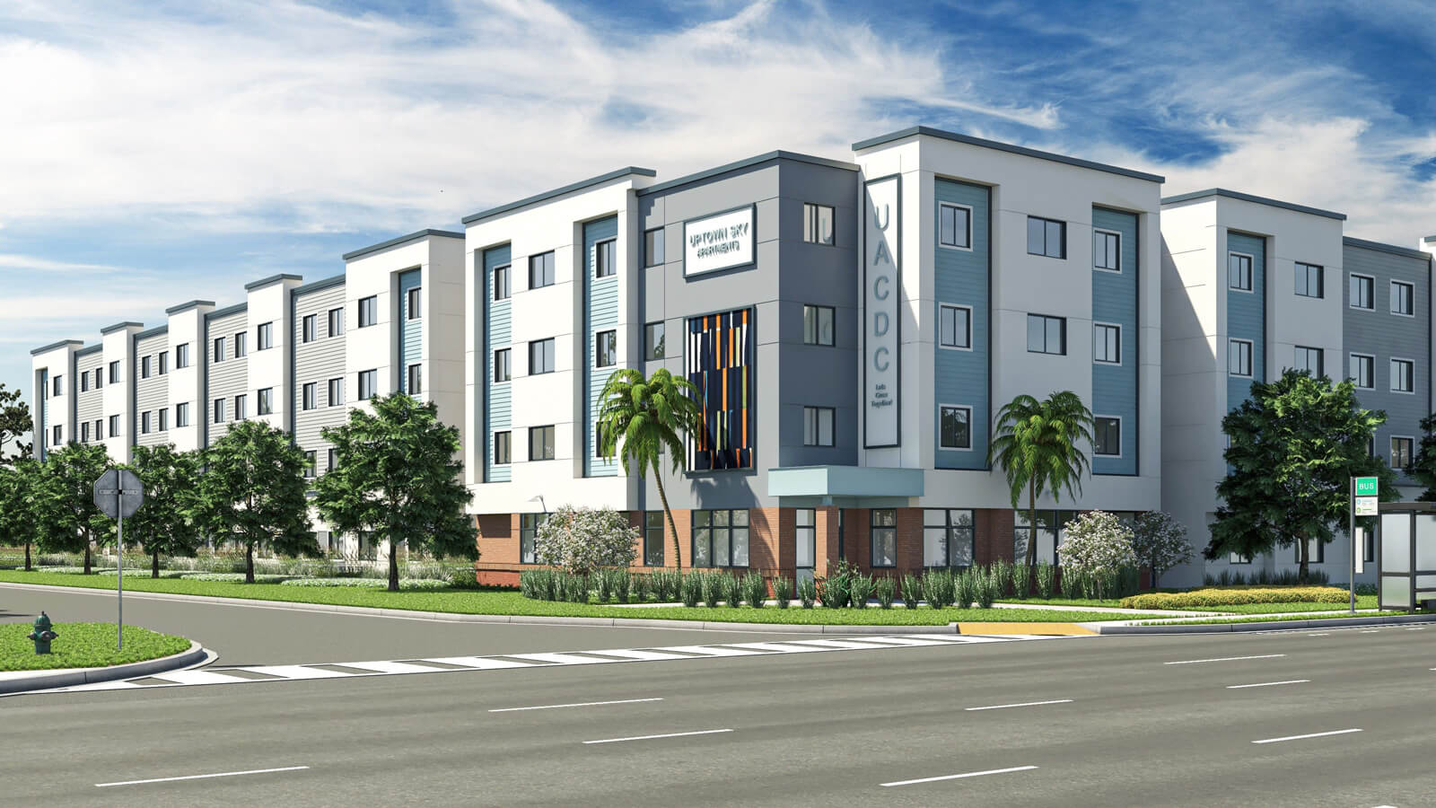 Artist rendering of the Uptown Sky multifamily apartment home development in Tampa, FL.