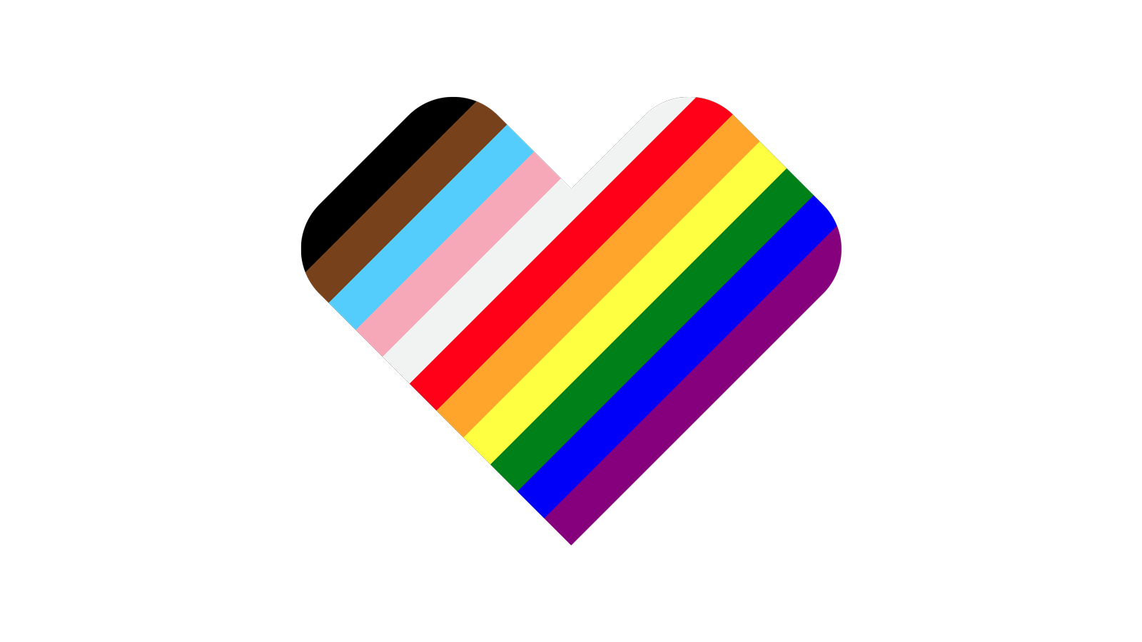A Pride rainbow themed CVS Health heart.