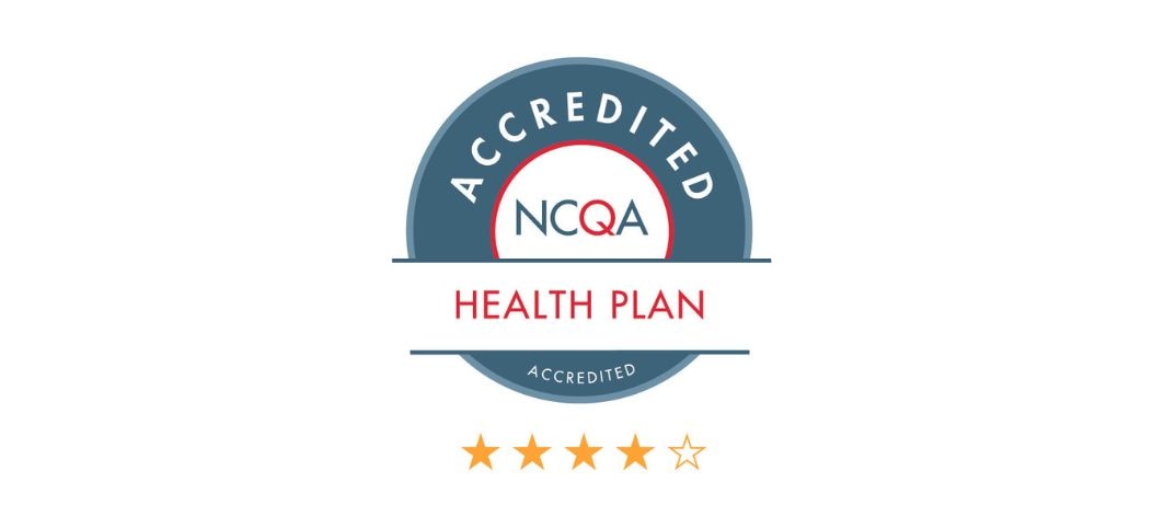 NCQA Health Plan logo with 4 out of 5 stars filled underneath