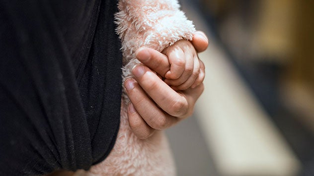 Parent and child holding hands