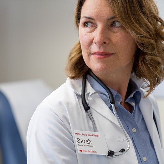 Female doctor in examination room