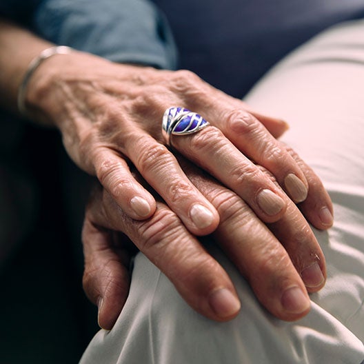 Two hands touching